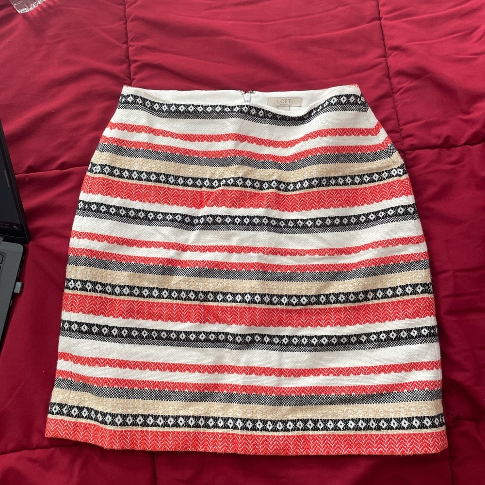 loft multicolored skirt